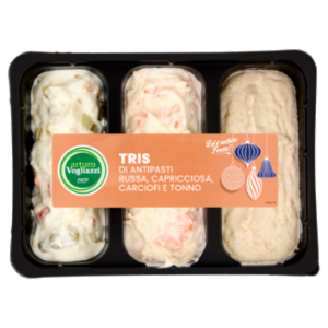 Arturo Vogliazzi Tris Di Antipasti Russa, Capricciosa, Carciofi e Tonno 450 g