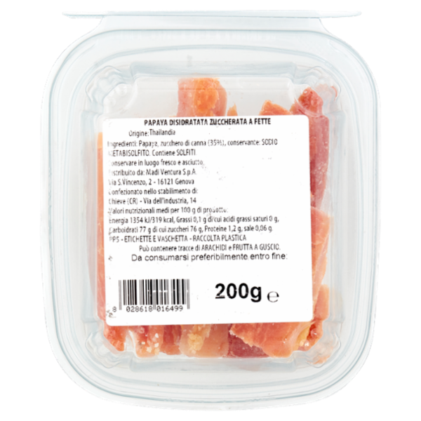 Ventura Papaya Disidratata a Fette 200 g