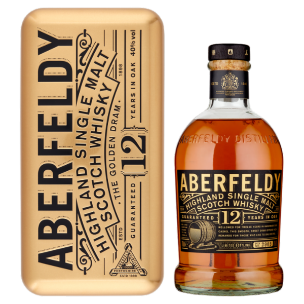 Aberfeldy Gold 12 Years gift pack 700 ml