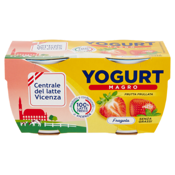 Centrale del latte Vicenza Yogurt Magro Frutta Frullata Fragola 2 x 125 g