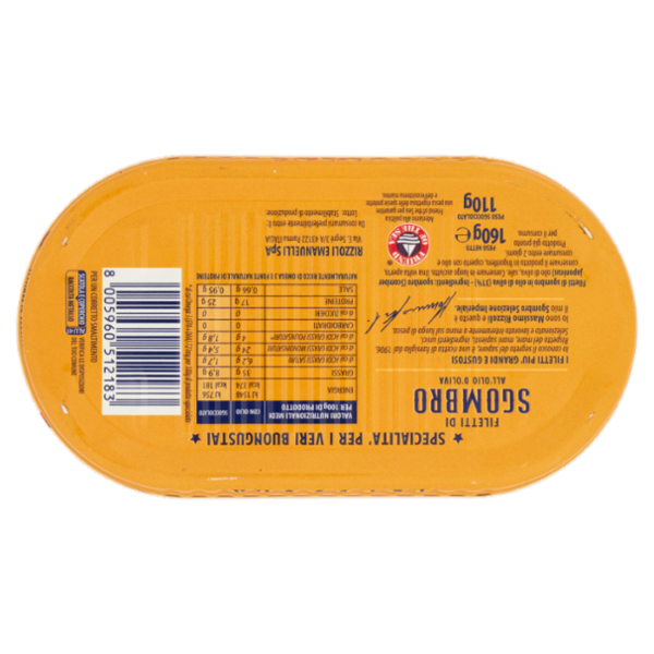 Rizzoli Filetti di Sgombro all'Olio d'Oliva Selezione Imperiale 160 g