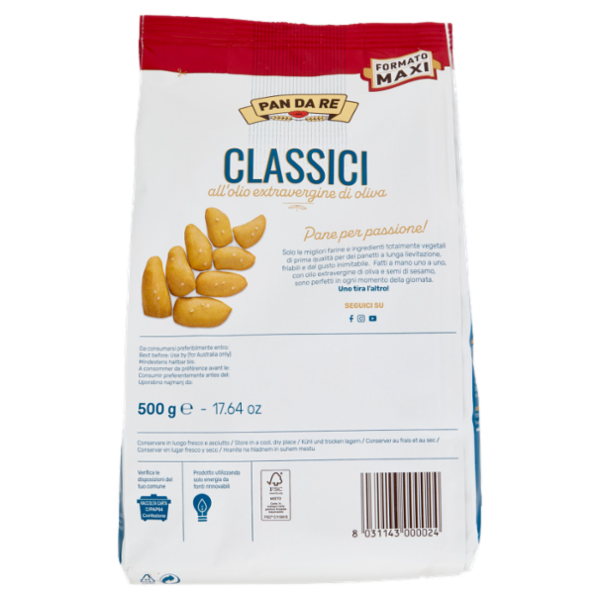 Pan da Re Classici all'olio extravergine di oliva 500 g