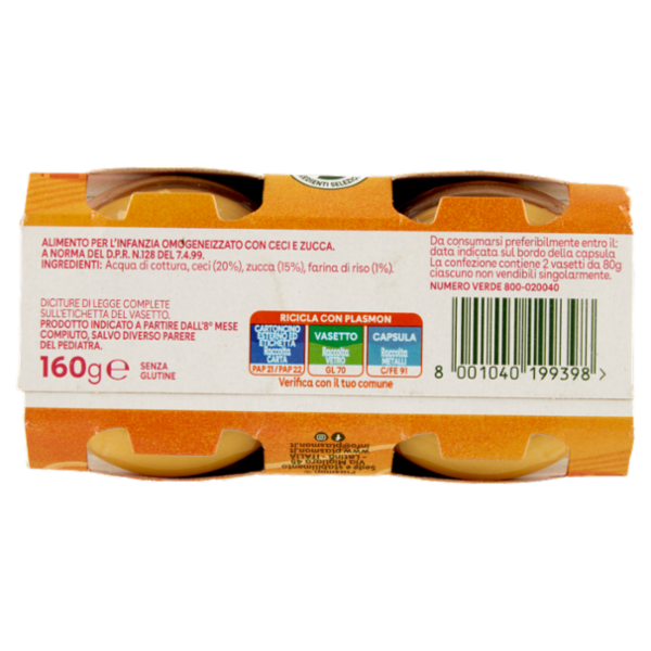 Plasmon Omogeneizzato Ceci con zucca 2 x 80 g