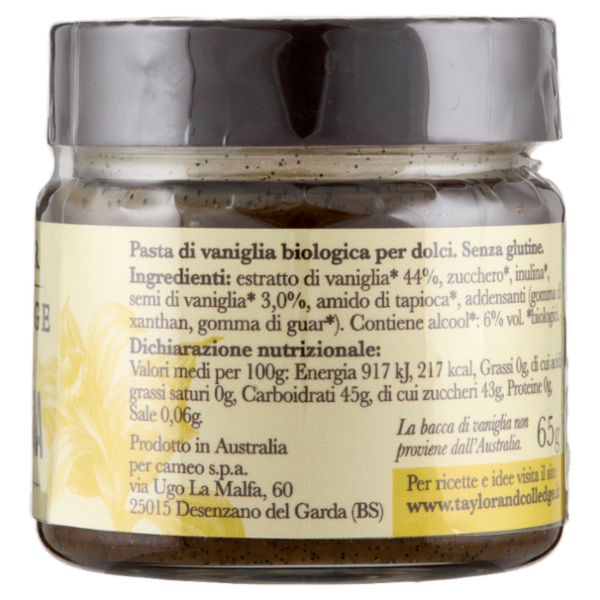 Taylor & Colledge Pasta di Vaniglia Biologica 65 g