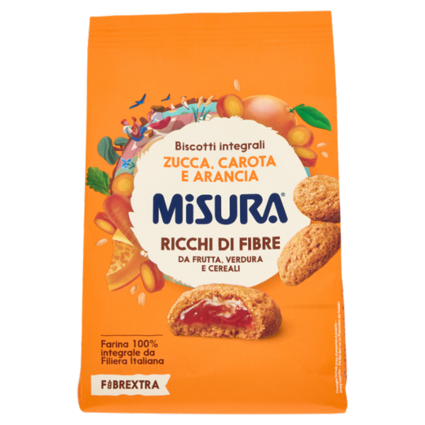 Misura Fibrextra Biscotti integrali Zucca, Carota e Arancia 260 g