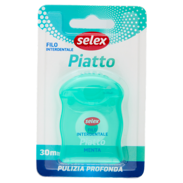 Selex Filo Interdentale Cerato Piatto Menta 30 m