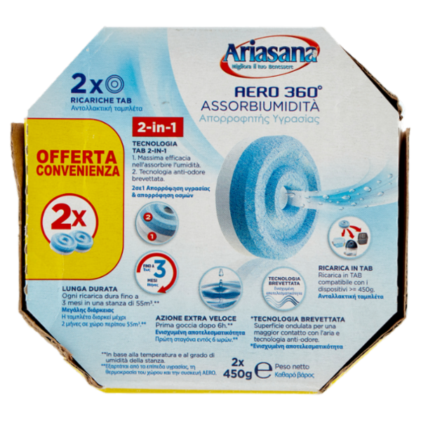 ARIASANA Aero Tab Inodore bipack 2 x 450 g