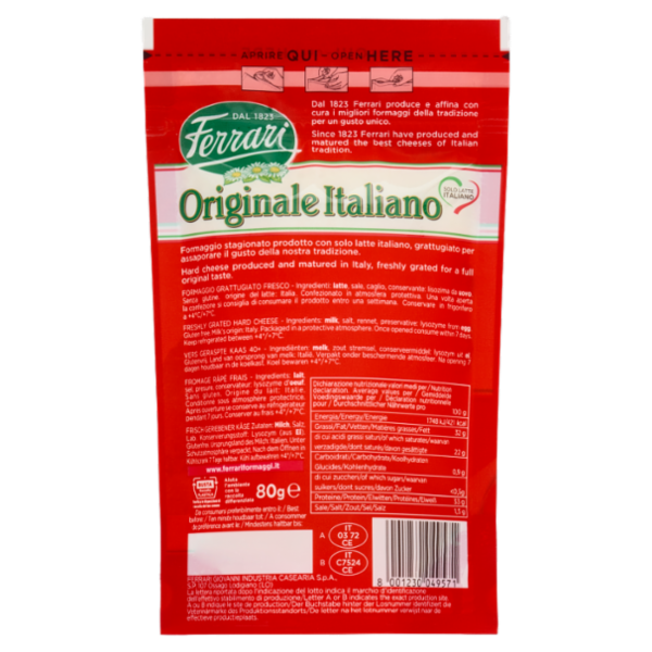 Ferrari Originale Italiano Grattugiato Fresco 80 g