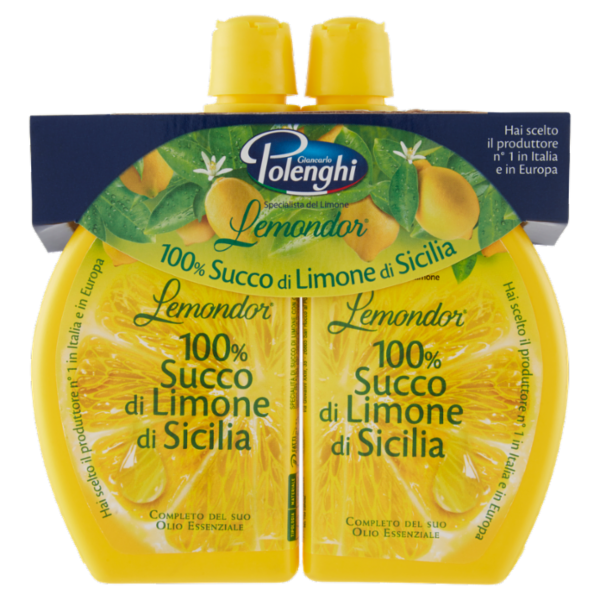 Giancarlo Polenghi Lemondor 100% Succo di Limone di Sicilia 2 x 125 ml