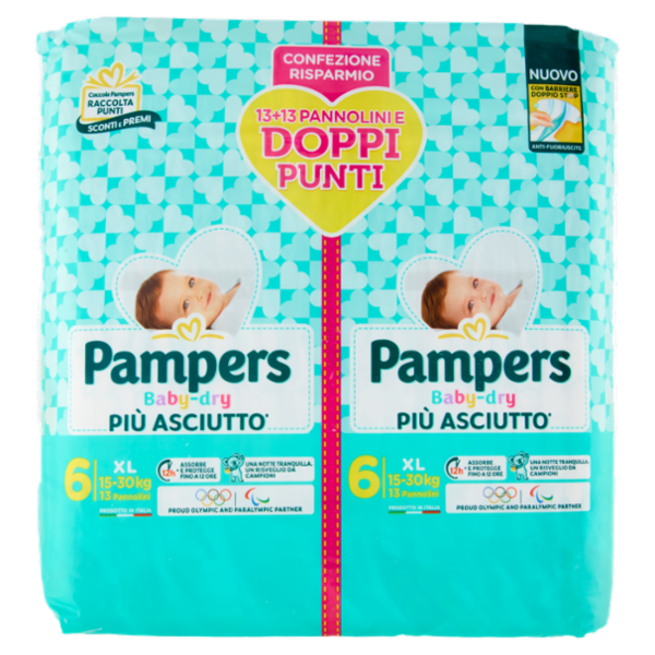 Pampers Baby-dry XL 13 + 13 pz