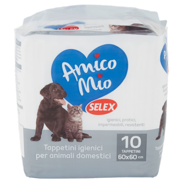 Selex Amico Mio Tappetini Antiodore 60X60 cm 10 pezzi