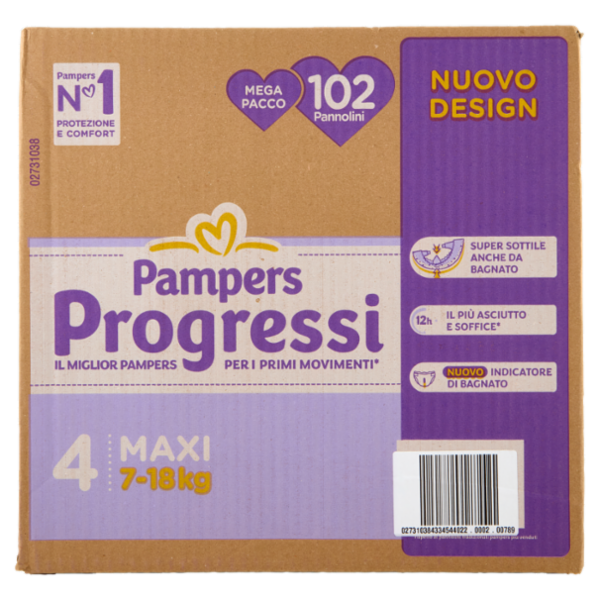 Pampers Progressi Maxi 102 pz