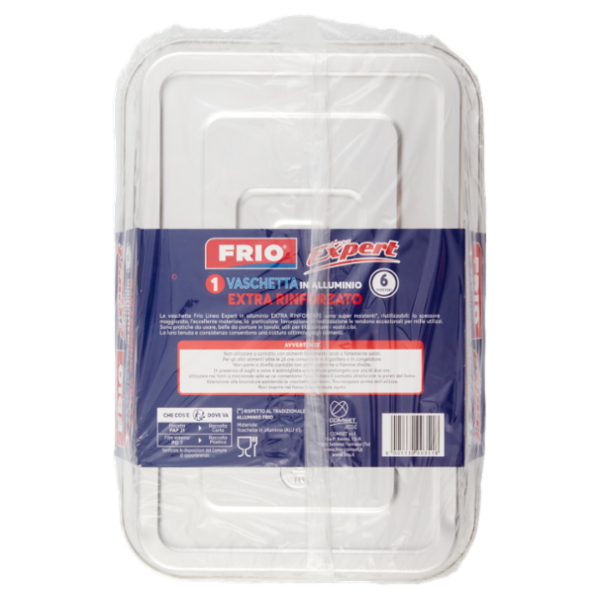 Frio Linea Expert Vaschetta in Alluminio Extra Rinforzato 6 Porzioni 1 pz