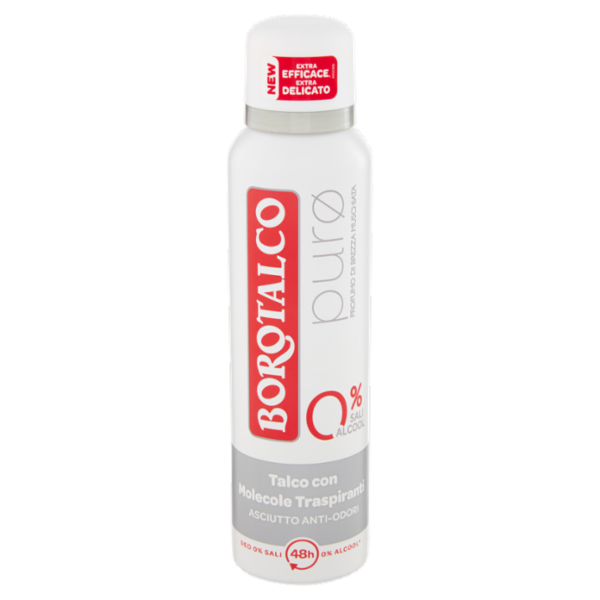 Borotalco purø Profumo di Brezza Muschiata Deo 0% Sali 150 ml