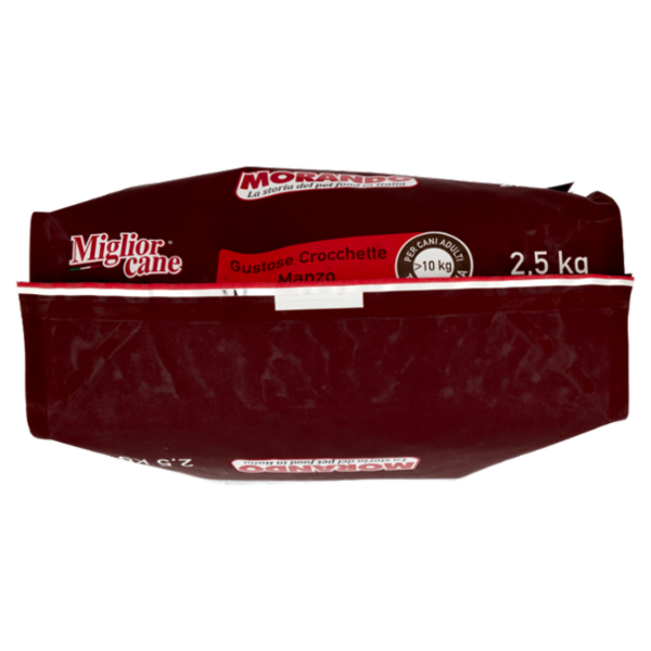 Migliorcane Unico Gustose Crocchette Manzo per Cani Adulti >10 kg Taglia Media 2,5 kg