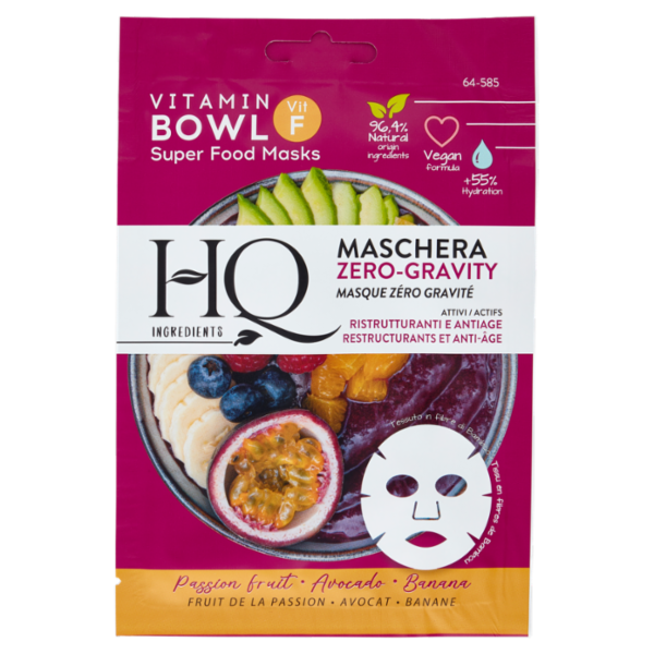 HQ Ingredients Maschera Zero-Gravity Passion fruit - Avocado - Banana