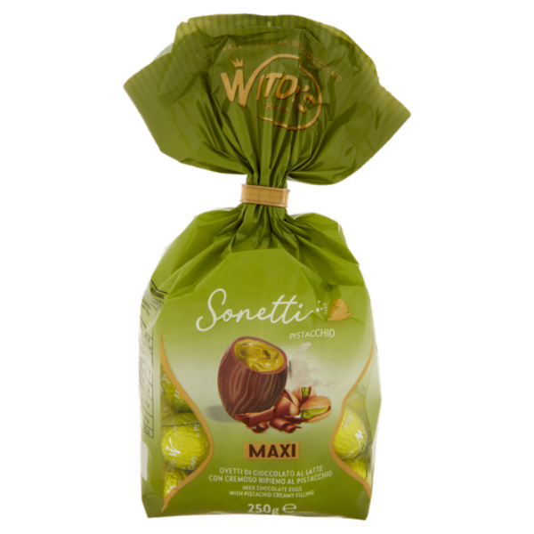 Witor's Sonetti Ovetti di Cioccolato al Latte con Cremoso Ripieno al Pistacchio 250 g