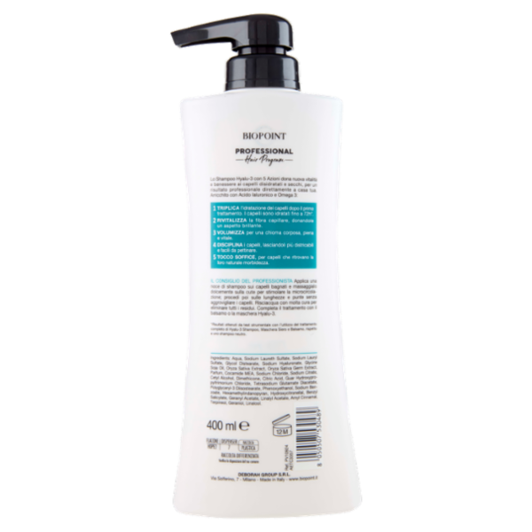 Biopoint Professional Hair Program Shampoo Hyalu-3 400 ml