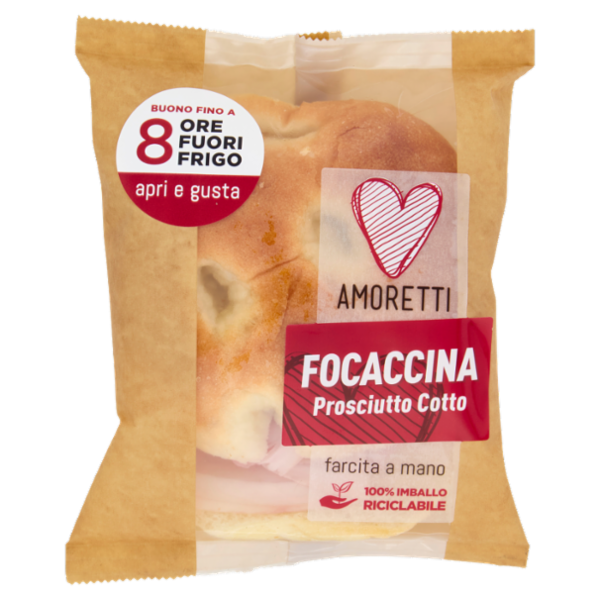 Amoretti Focaccina Prosciutto Cotto 80 g