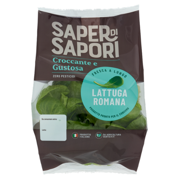 Selex Saper di Sapori Lattuga Romana Lavata e Pronta per il Consumo 100 g
