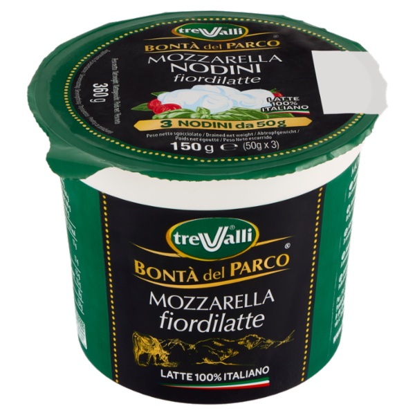 treValli Bontà del Parco Mozzarella Nodini fiordilatte 3 x 50 g