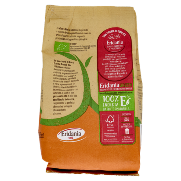 Eridania zucchero di pura canna grezzo Bio 500 g