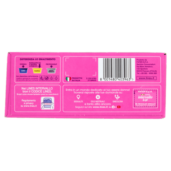 Lines intervallo & go Regular proteggislip ripiegati 88 pz