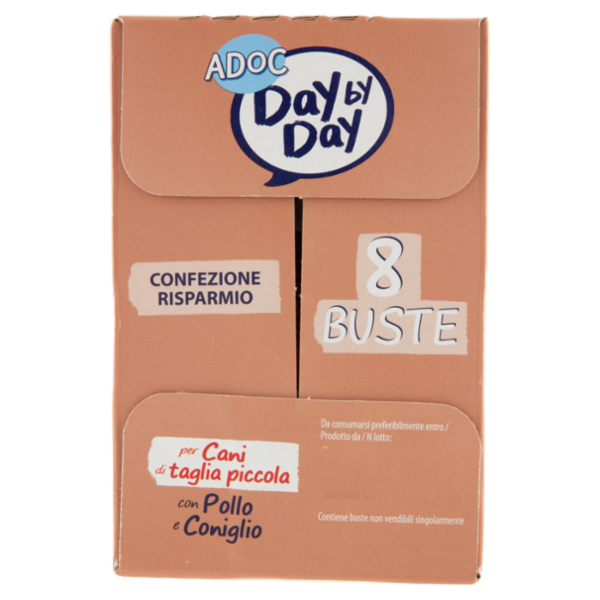 ADoC Day by Day per Cani di taglia piccola con Pollo e Coniglio 8 x 100 g