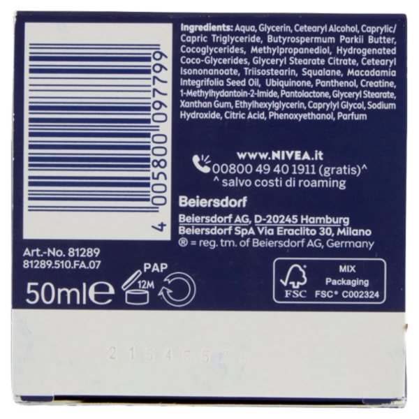 Nivea Q10 Anti-Rughe Power Crema Notte Rimpolpante 50 ml