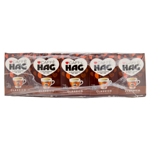 Caffè HAG Bar 200 bustine di caffè macinato decaffeinato 1,3 kg