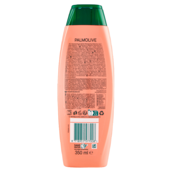 Palmolive shampoo Naturals Hydra Balance 2in1 con pesca 350 ml