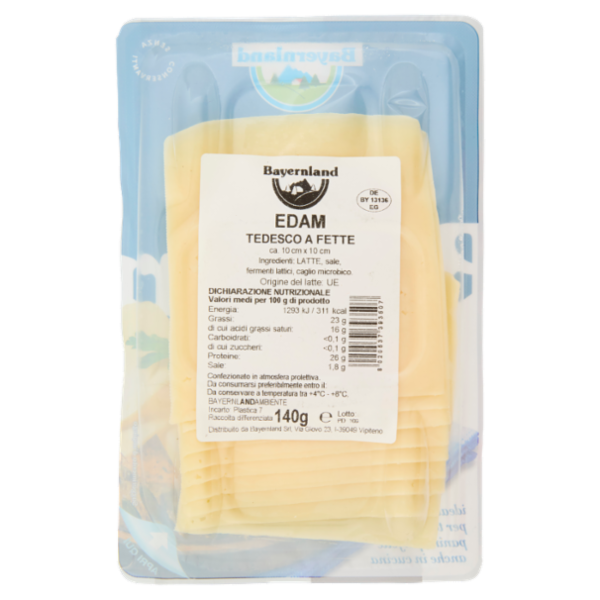 Bayernland edam tedesco Formaggio a Fette 140 g