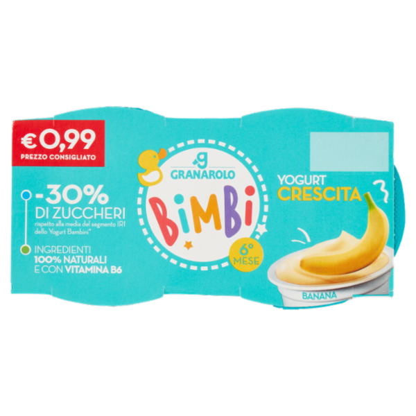 Granarolo Bimbi Yogurt Crescita Banana 2 x 100 g