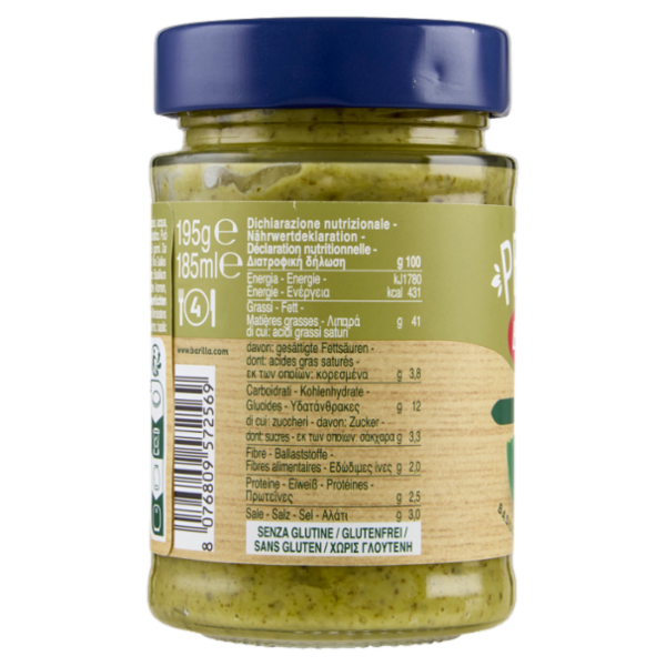 Barilla Pesto Genovese Vegan Condimento e Sugo per Pasta 195 g