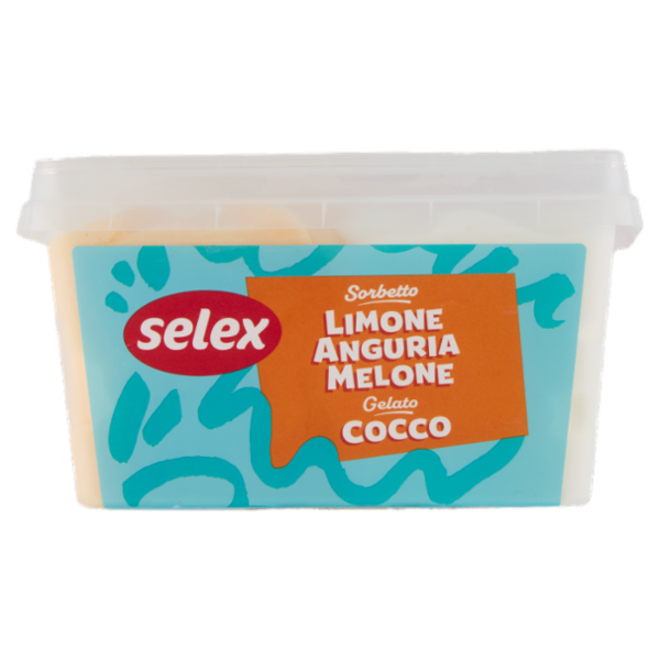 Selex Sorbetto Anguria, Limone, Melone e Gelato Cocco 1 kg
