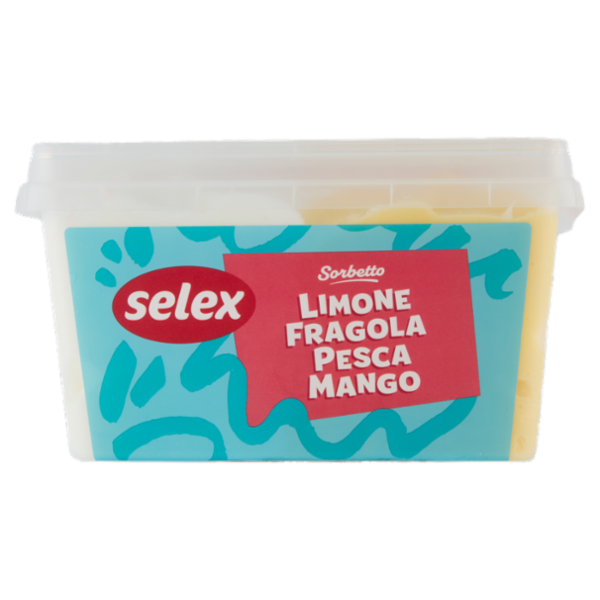 Selex Gelato Fragola, Limone, Pesca e Mango 1 kg