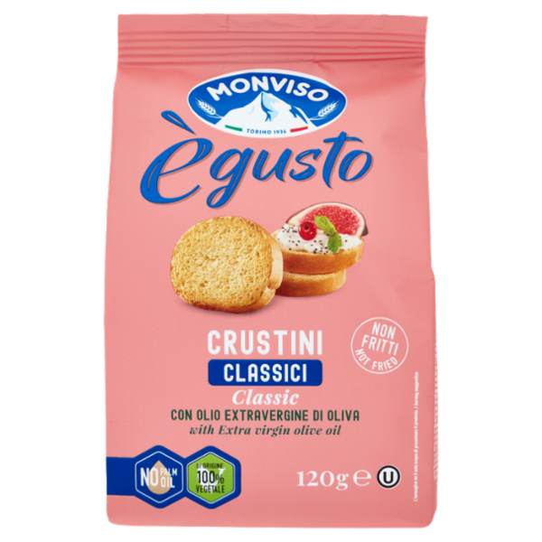 Monviso ègusto Crustini Classici con Olio Extravergine di Oliva 120 g