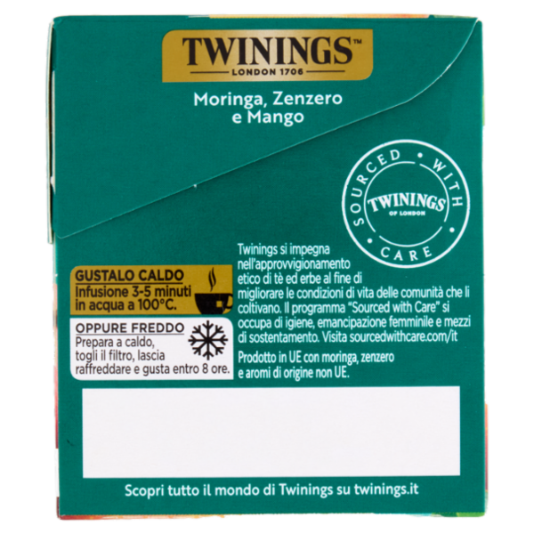 Twinings Moringa, Zenzero e Mango Infuso Sensations 20 filtri 30 g