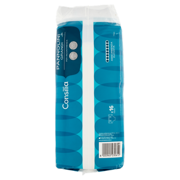 Consilia Pannolini per Incontinenza Misura Large 16 pezzi