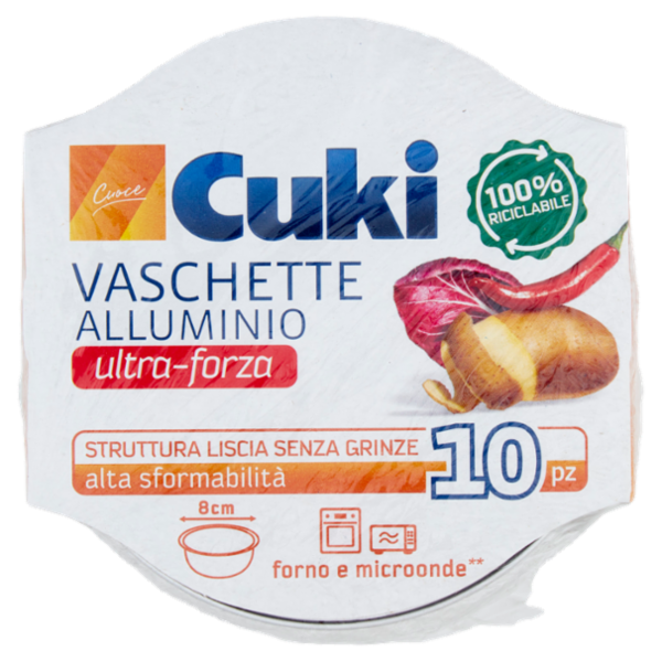 Cuki Cuoce Vaschette Alluminio ultra-forza 8cm 10 pz