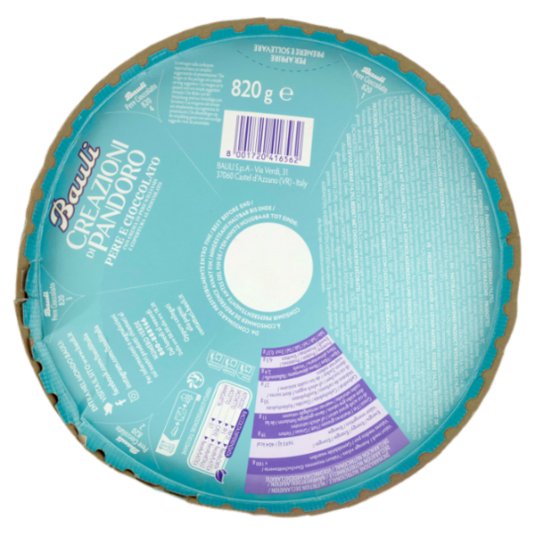 Bauli Creazioni di Pandoro Pere e Cioccolato 820 g