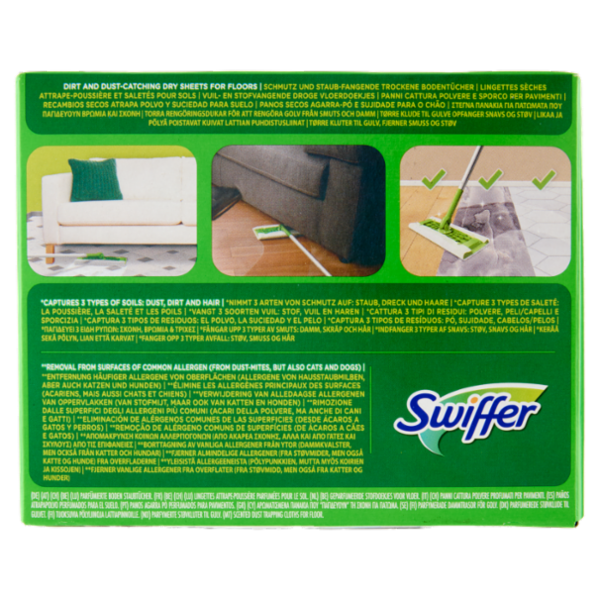 Swiffer Panni Catturapolvere per Scopa Swiffer Profumo Fresco e Pulito - Ricarica 18 Panni