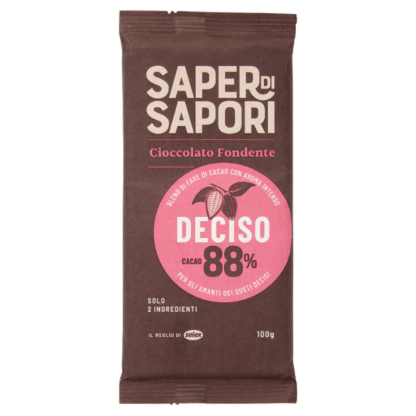Selex Saper di Sapori Cioccolato Fondente Trinitario Cacao 88% Deciso 100 g