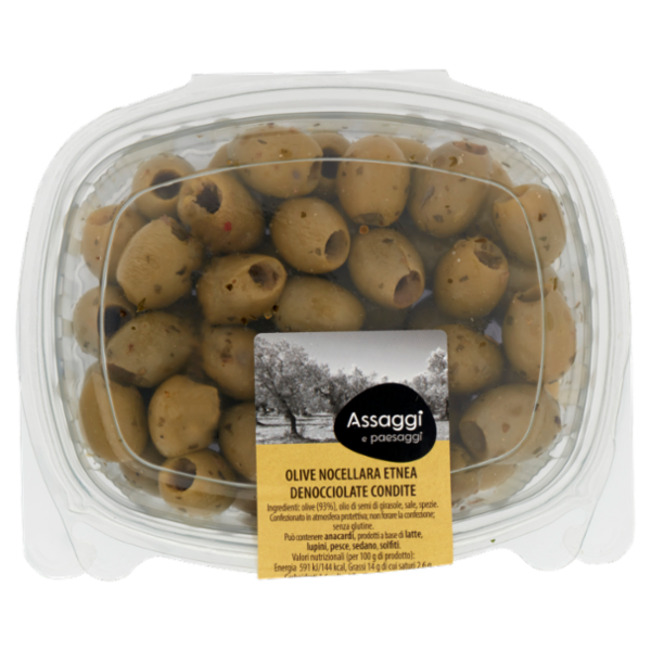 Assaggi e paesaggi Olive Nocellara Etnea Denocciolate Condite 200 g