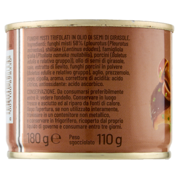 Selex Funghi Misti Trifolati in Olio di Semi di Girasole 180 g