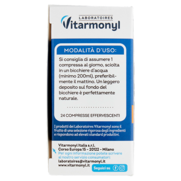 Laboratoires Vitarmonyl Magnesio⁽ ⁾ + B1*, B2*, B6*, B9*, B12* 24 Compresse Effervescenti 67,2 g