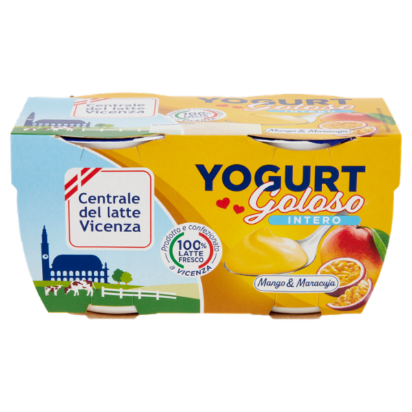 Centrale del latte Vicenza Yogurt Goloso Intero Mango & Maracuja 2 x 125 g