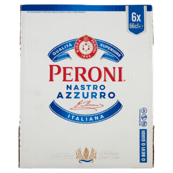 Peroni Nastro Azzurro Birra 6 x 66 cl
