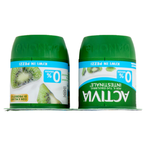 ACTIVIA Yogurt con Probiotico Bifidus, 0% Grassi, gusto Kiwi, 4x125g