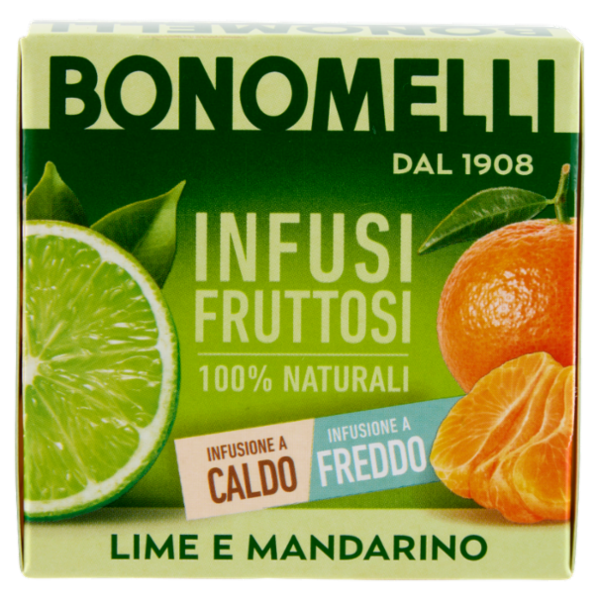 Bonomelli Infusi Fruttosi 100% Naturali Lime e Mandarino 12 Filtri 24 g